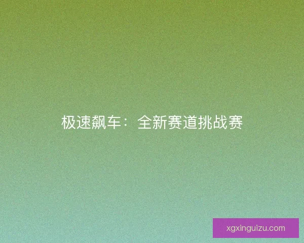 极速飙车：全新赛道挑战赛
